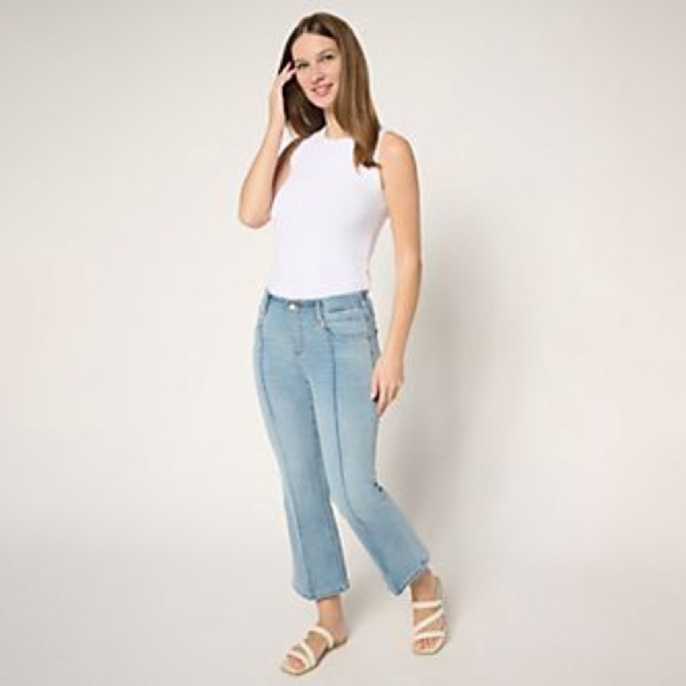 Liverpool‎ Los Angeles Gia Crop Jean with Pintucks size 8 New With Tags